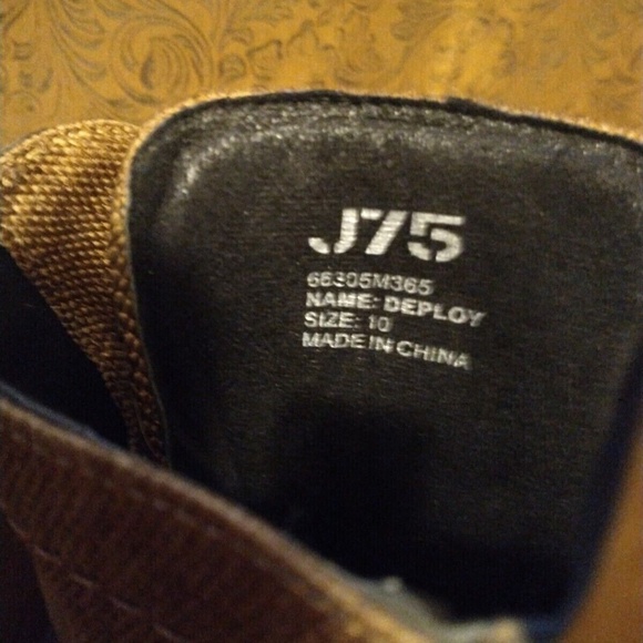 Combat Brown Leather and Canvas Boots, Jump J-75 Deploy, Lace-up zipper Size 10 - Picture 3 of 5